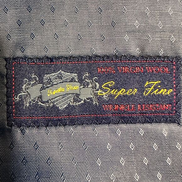 MANTONI Mens Navy Blazer 46R Virgin Wool Sport Coat Two Button 2-Vent Jacket - Picture 5 of 12